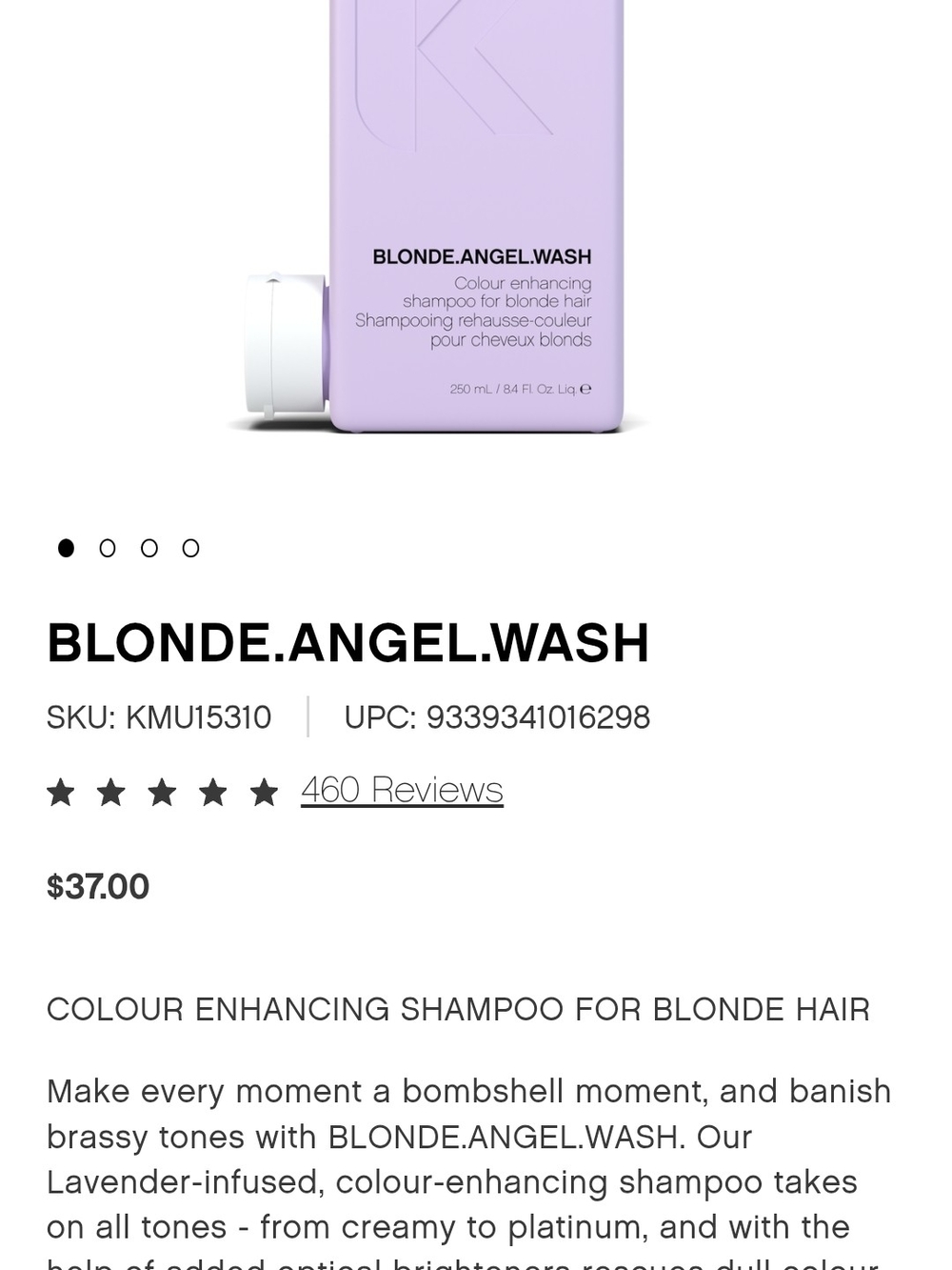KEVIN.MURPHY Blonde.Angel.Wash Lavender Bottle